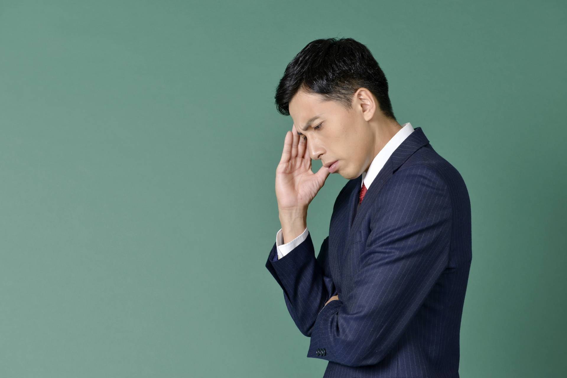 Photo of a man thinking