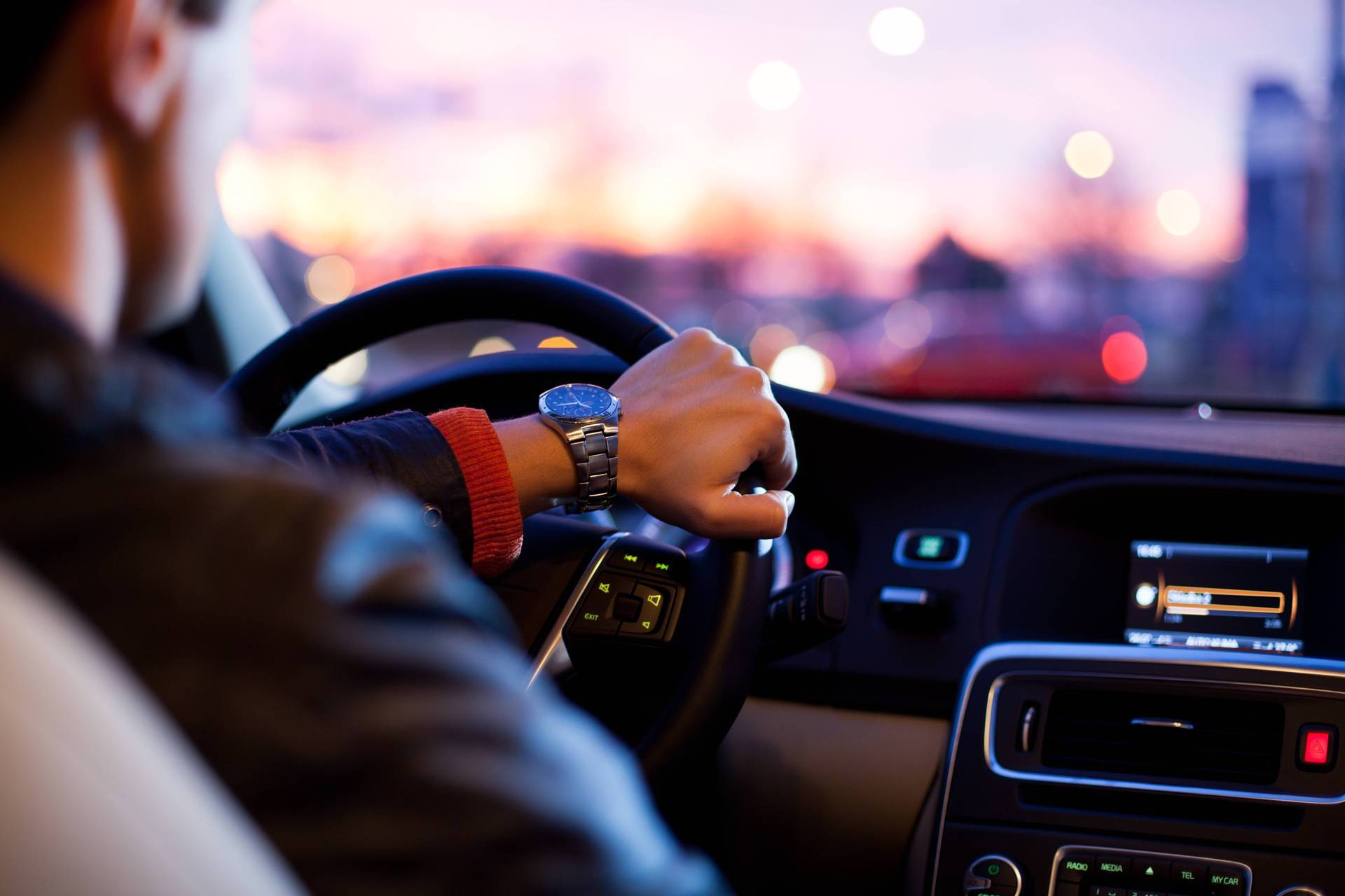 Man behind the wheel