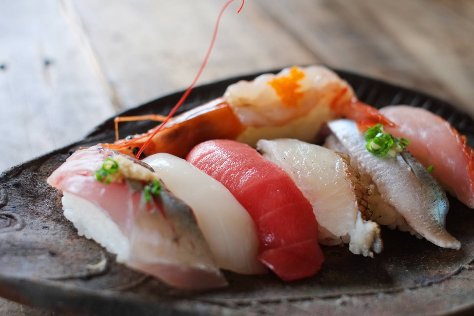 Enjoy sushi at a fishing Village