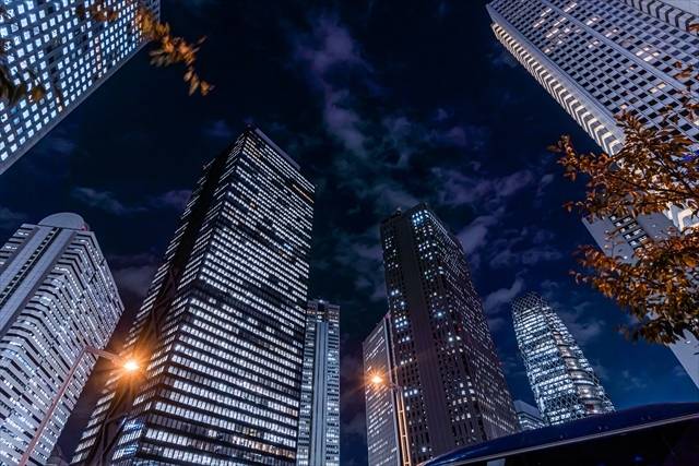 Shot of Shinjuku in the night
