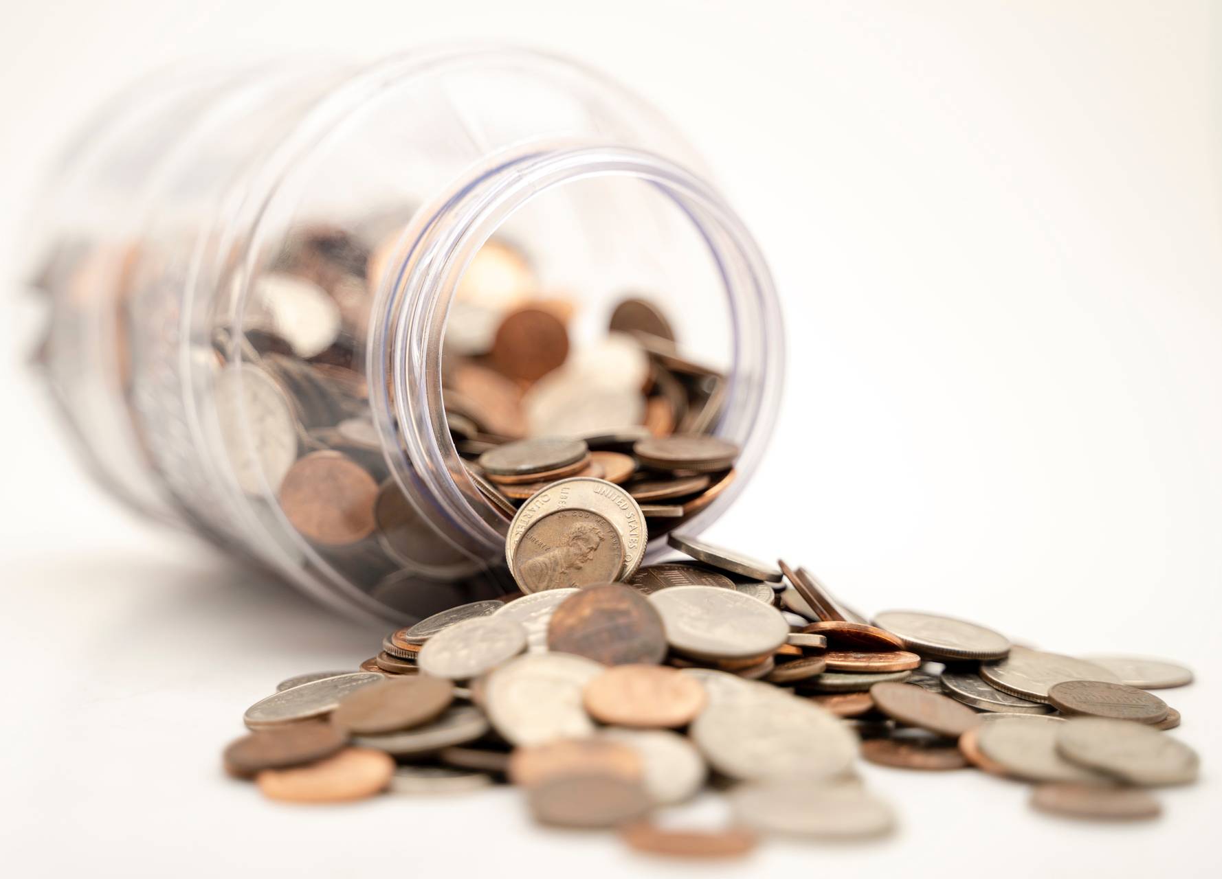 Photo of coins spilling